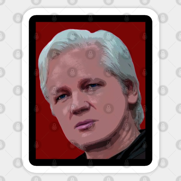 Julian Assange Sticker by oryan80